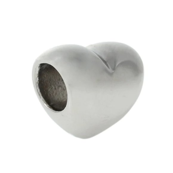 Pandora Sterling Silver High Polish Heart Bracelet Charm - Picture 1 of 1